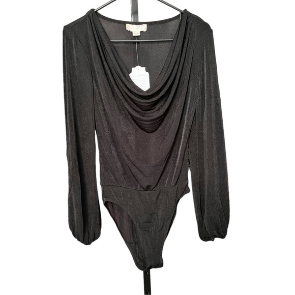NWT Band Of The Free AGGIE BLACK COWL NECK BODYSUIT Medium - Picture 6 of 15